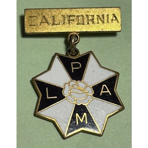 Jewelry - IOOF Ladies Auxiliary Patriarchs Militant California 2 piece Dangle Pin